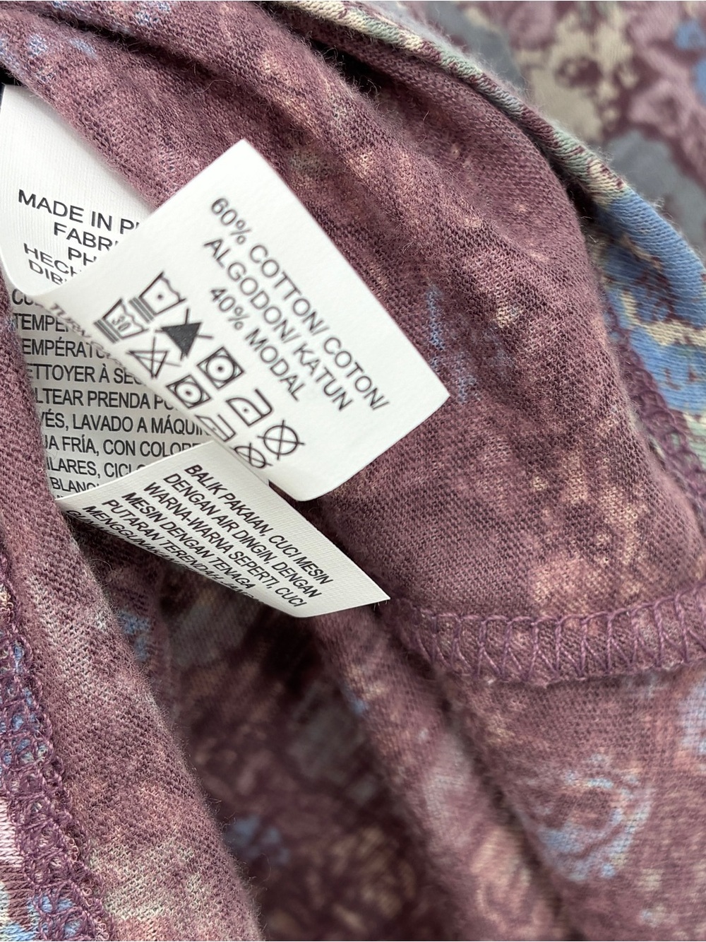 Lucky Brand Women’s Boho Floral Loose Fit Blouse Top Long Sleeve Medium NWT - Picture 5 of 7